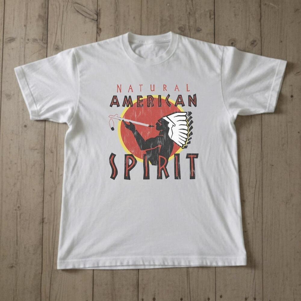 Natural American Spirit White Cotton T Shirt